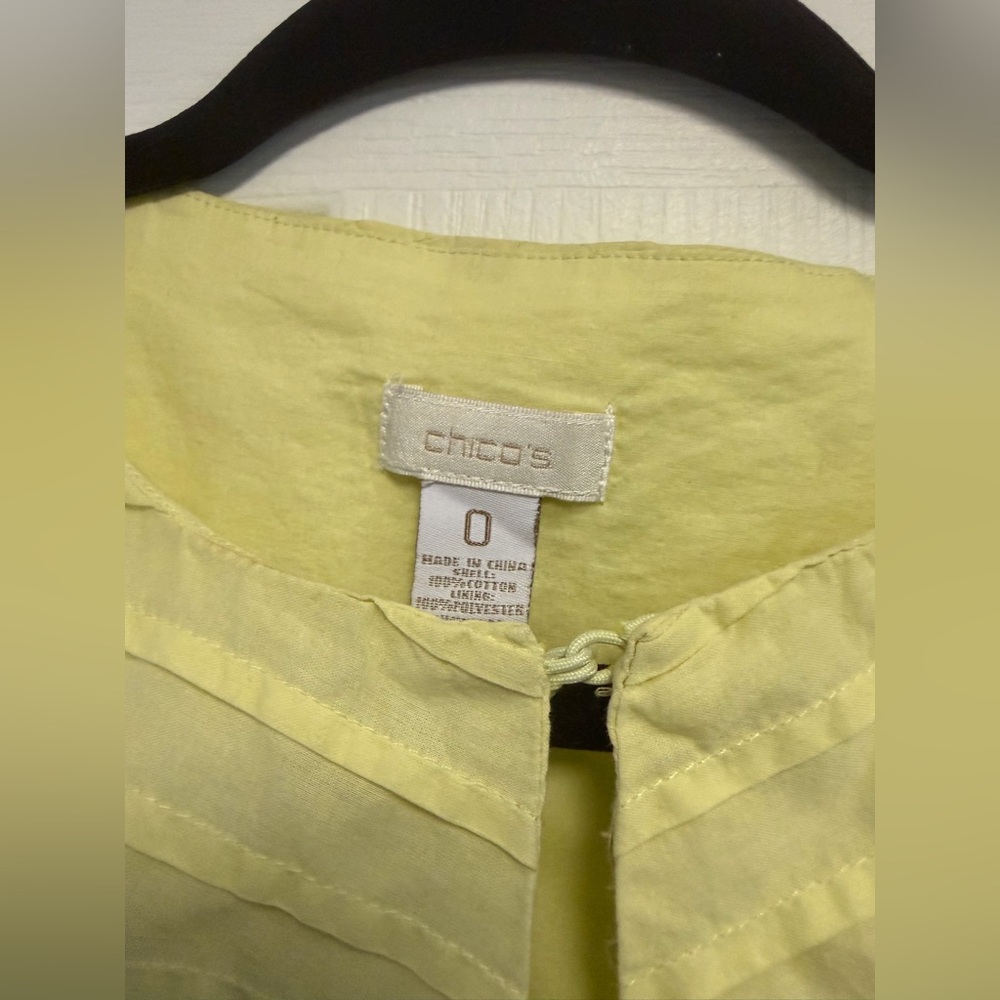 Chico's Chartreuse/ Light Yellow Jacket - image 2